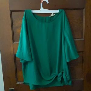 Green chiffon blouse